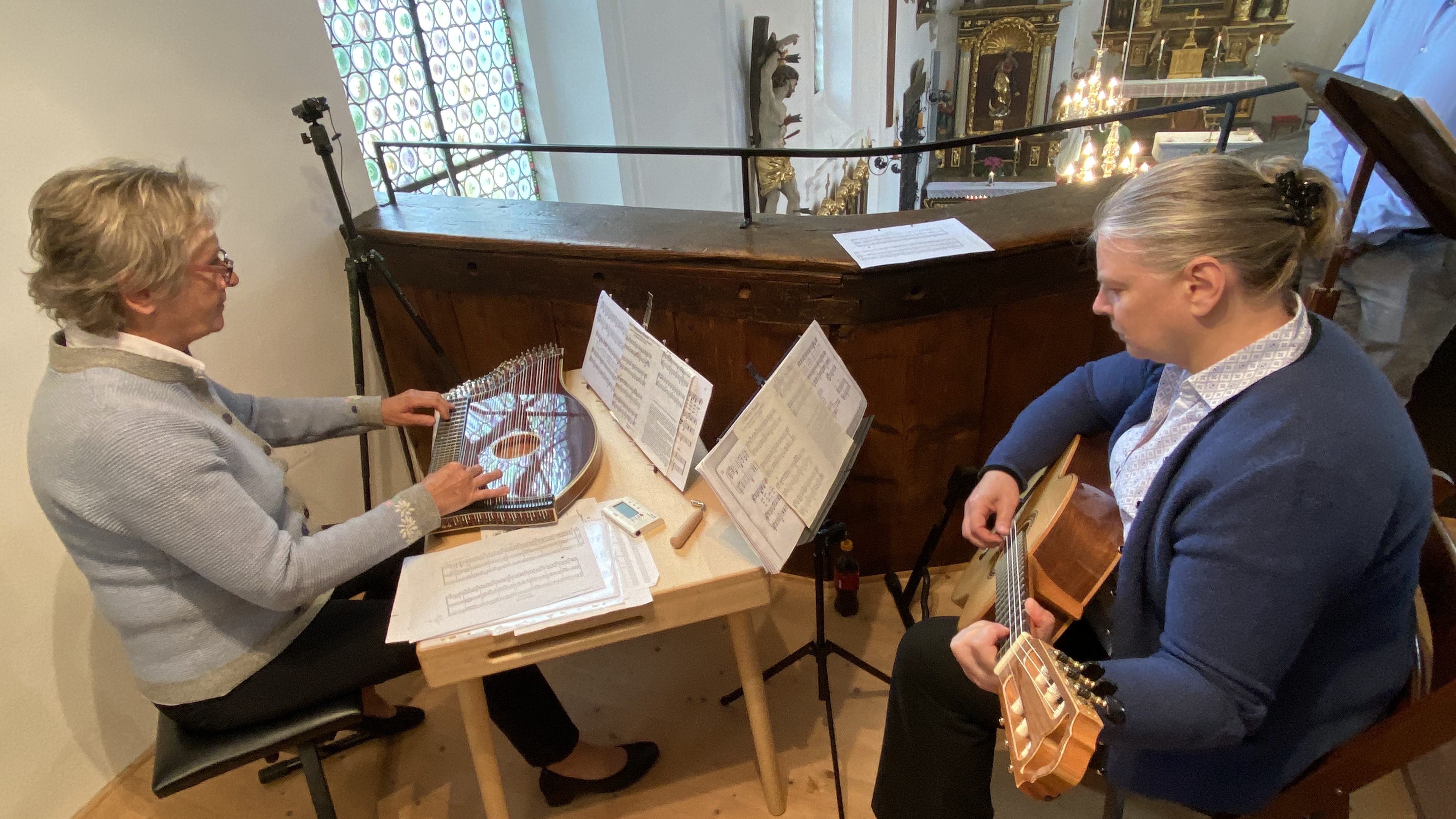 Instrumentalisten beim Singen der Waldlermesse 2022